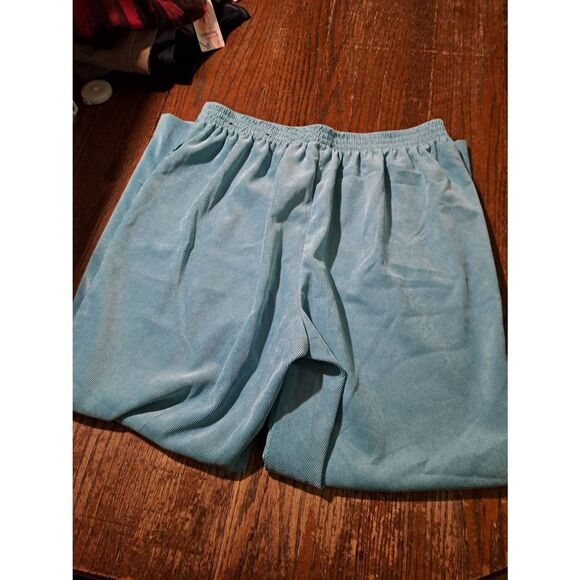 Alfred Dunner Women’s Size 14 Blue Casual Corduroy Pants Elastic Waist Pockets - Picture 3 of 3